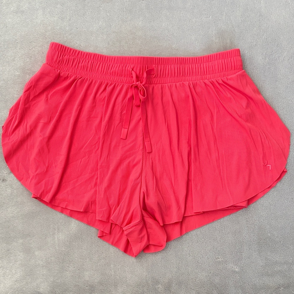 JoyLab Bright Coral Athletic Drawstring Split Shorts